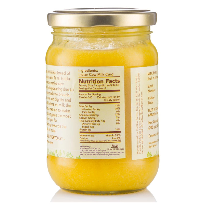 Agna A2 Desi Gir Cowghee- 250G | Verified Sustainable Ghee on Brown Living™