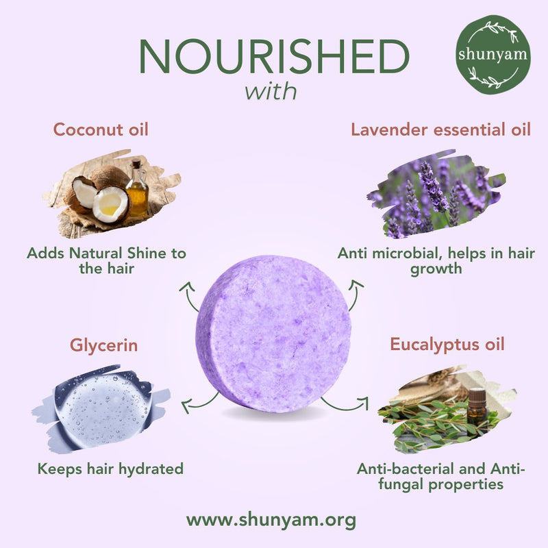 Buy All Natural Shampoo Bar for Daily Care - Coconut Oil and Lavendar Essential Oil | Shop Verified Sustainable Hair Shampoo Bar on Brown Living™