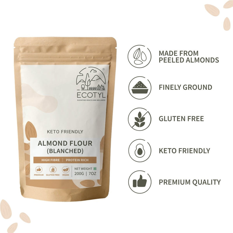 Buy Almond Flour (Blanched) | Gluten Free | Keto Friendly | 200g | Shop Verified Sustainable Cooking & Baking Supplies on Brown Living™