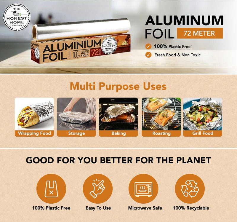 Aluminum Foil Food Wrap- 72 Meters | Premium Quality | Verified Sustainable Cooking & Baking Supplies on Brown Living™