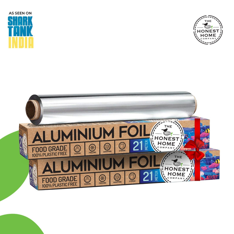 Aluminum Foil Food Wrap | Premium Quality- 21 Meters (Pack of 2) | Verified Sustainable Cooking & Baking Supplies on Brown Living™