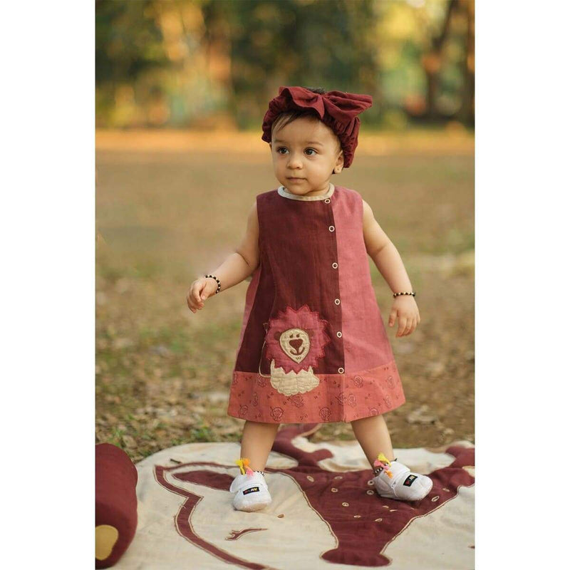 Buy Amara Frock For Girls | Shop Verified Sustainable Kids Frocks & Dresses on Brown Living™