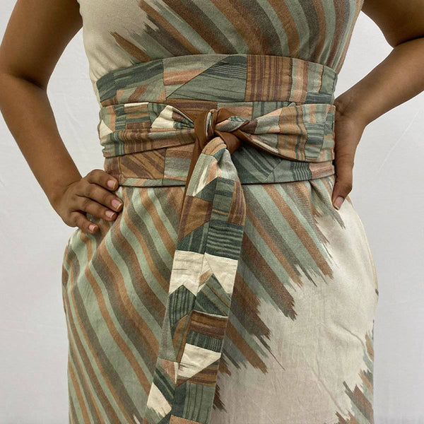 Buy Andhra Ikat Bandeau - Reversible | Shop Verified Sustainable Womens Belt on Brown Living™