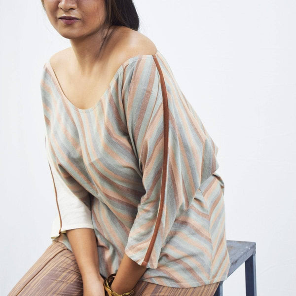 Buy Andhra Ikat Dolman | Shop Verified Sustainable Womens Top on Brown Living™