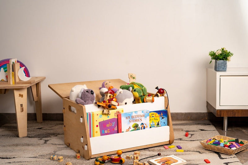 Buy Aqua Plum | Wooden Toy Chest | Shop Verified Sustainable Decor & Artefacts on Brown Living™