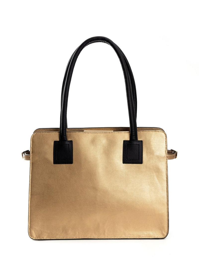 Buy Aranyani- Gold & Black | Women's Bag made with Cactus Leather | Shop Verified Sustainable Womens Bag on Brown Living™