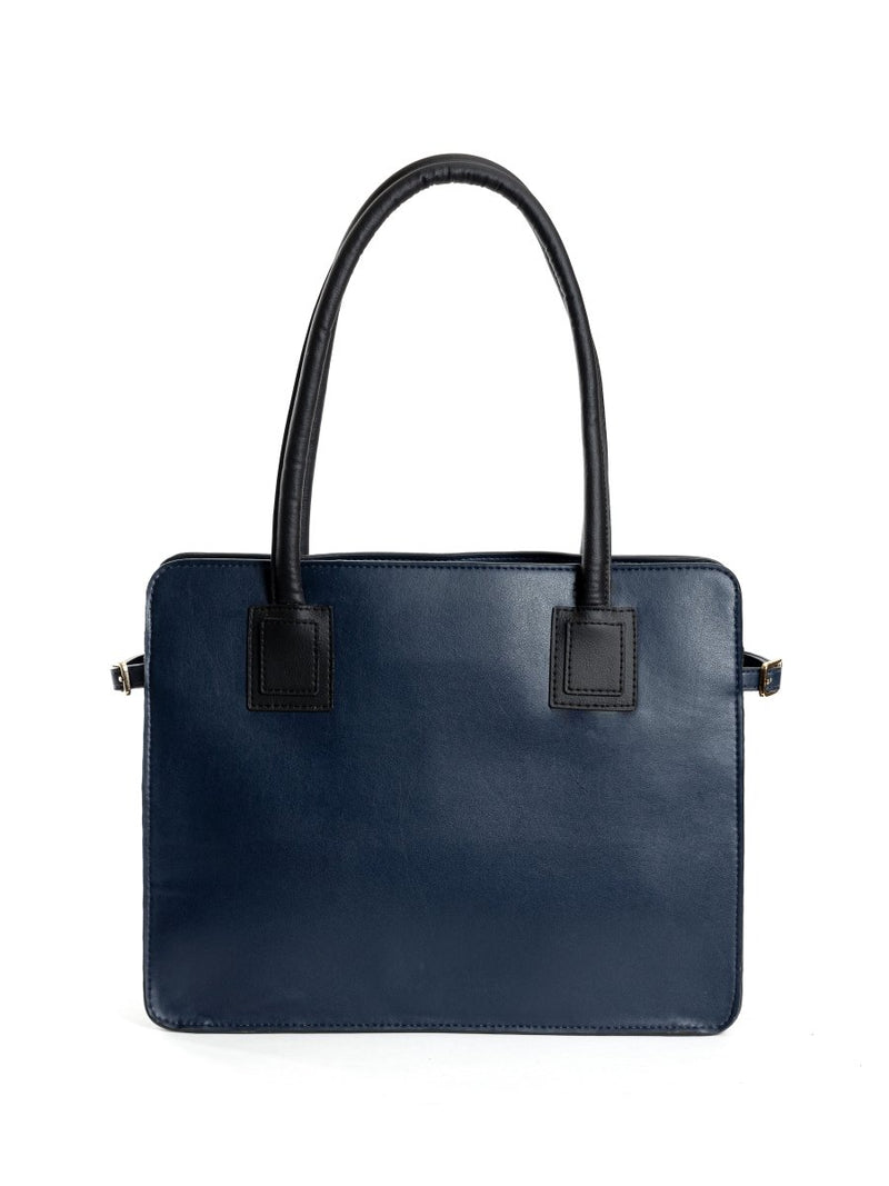 Buy Aranyani (Navy Blue and Black) | Women's bag made with Cactus Leather | Shop Verified Sustainable Womens Bag on Brown Living™