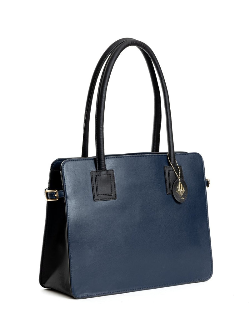 Buy Aranyani (Navy Blue and Black) | Women's bag made with Cactus Leather | Shop Verified Sustainable Womens Bag on Brown Living™