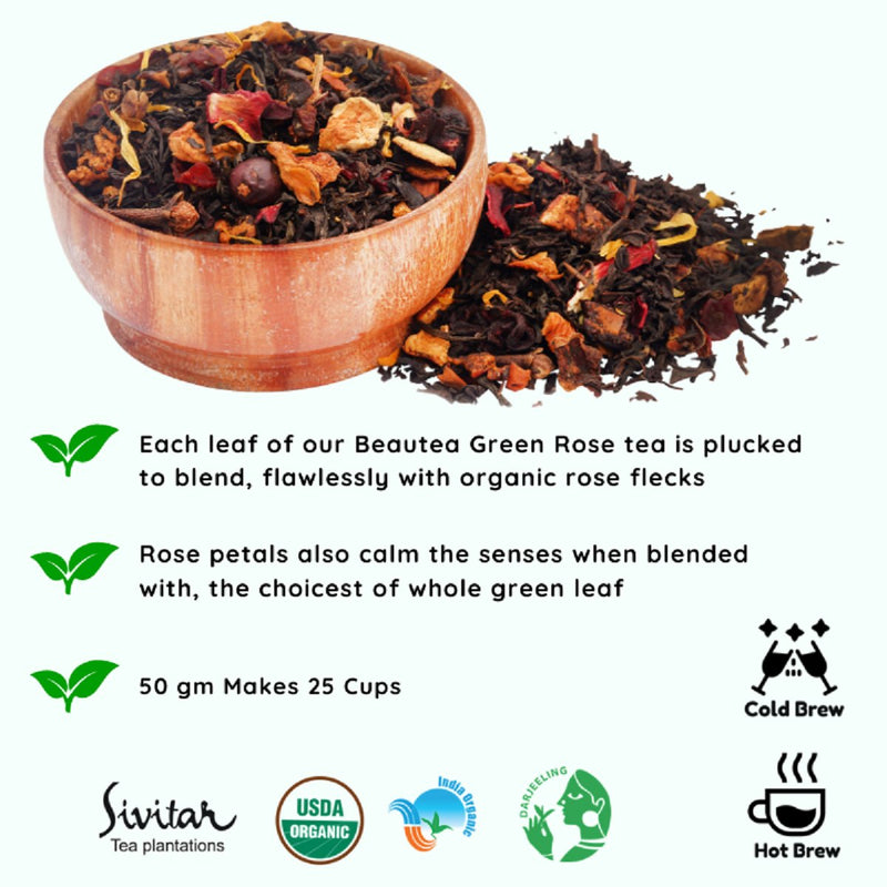 Buy Aries Green Rose | Zodiac Tea Collection | 50 g | Shop Verified Sustainable Tea on Brown Living™