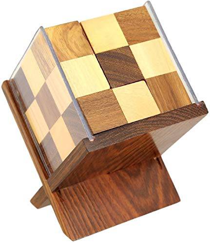 Buy Handmade Complex Wooden Block Puzzle Game | Size 4"x3"x4.5" | Shop Verified Sustainable Learning & Educational Toys on Brown Living™