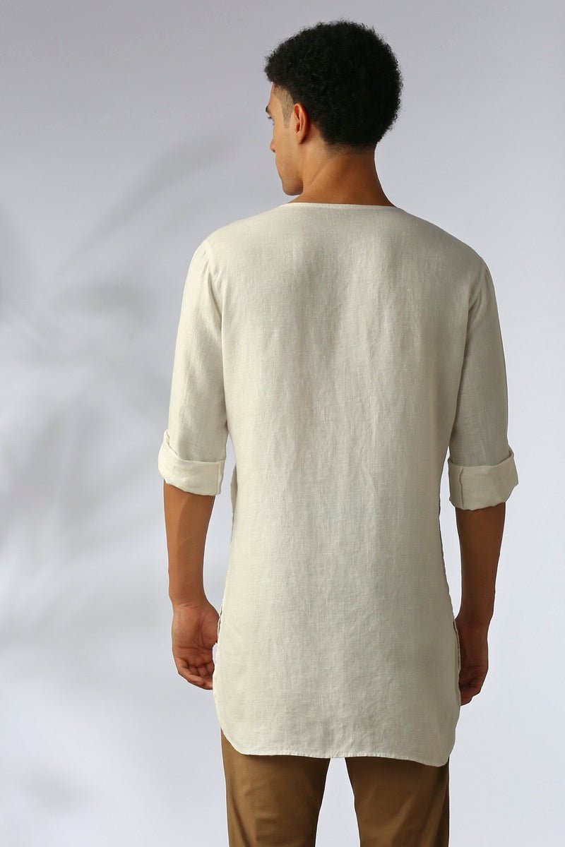 Buy Ashoka Double Breasted Kurta - White | Shop Verified Sustainable Mens Kurta on Brown Living™