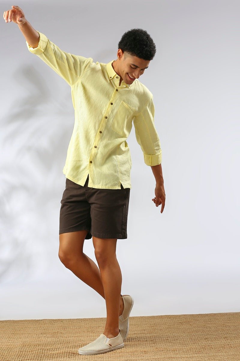 Buy Aspen Button Down Shirt - Yellow | Shop Verified Sustainable Mens Shirt on Brown Living™