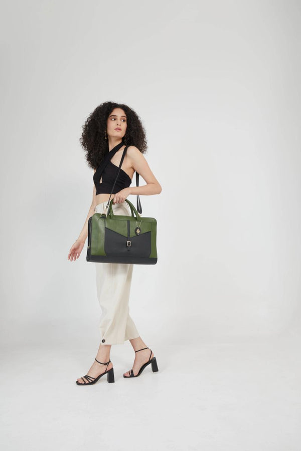 Buy Atlas (Green and Black) | Shop Verified Sustainable Womens Handbag on Brown Living™