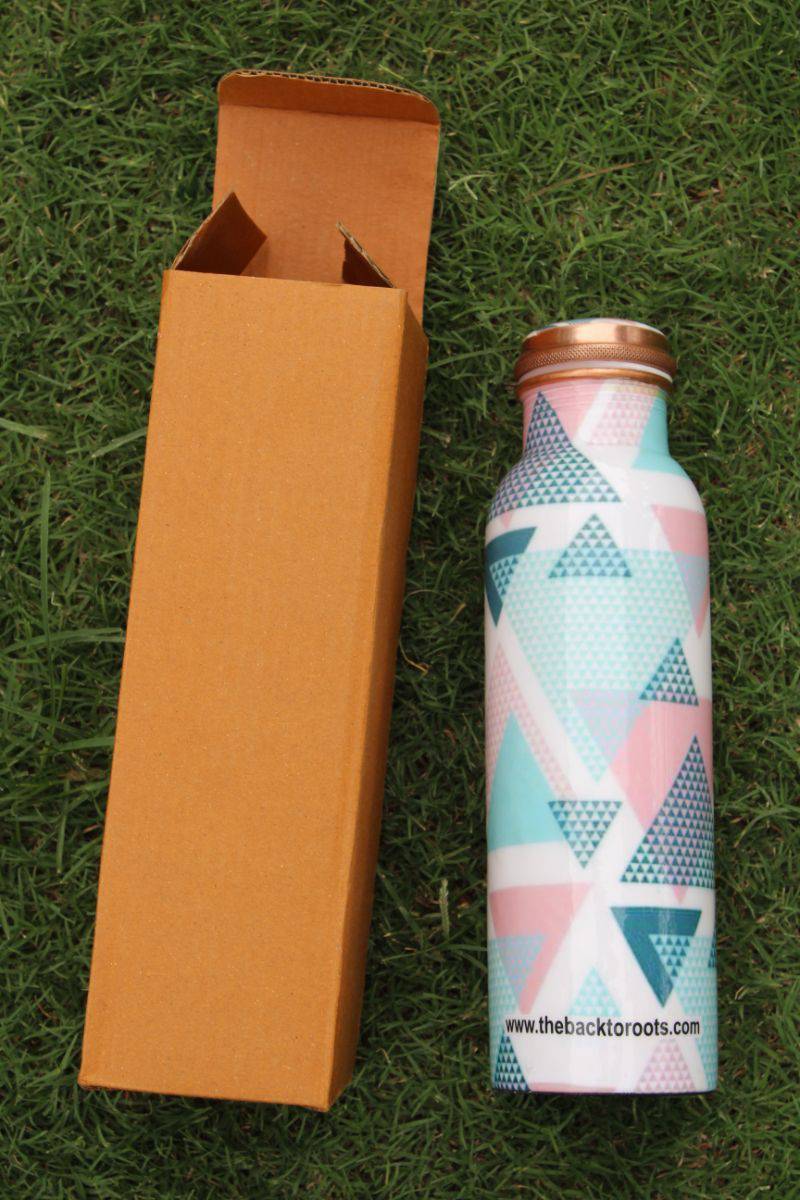 Buy Ayurvedic Copper Bottle | Printed | 1 Ltr. | Shop Verified Sustainable Bottles & Sippers on Brown Living™