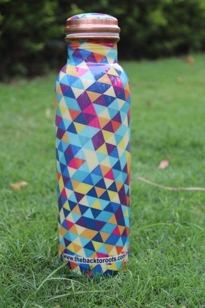 Buy Ayurvedic Copper Bottle | Printed | 1 Ltr. | Shop Verified Sustainable Bottles & Sippers on Brown Living™