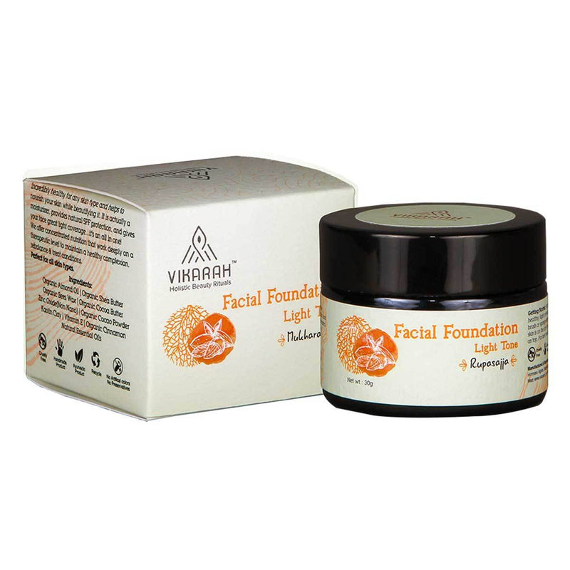 Buy Ayurvedic Facial Foundation Light Tone | Shop Verified Sustainable Makeup Foundation on Brown Living™