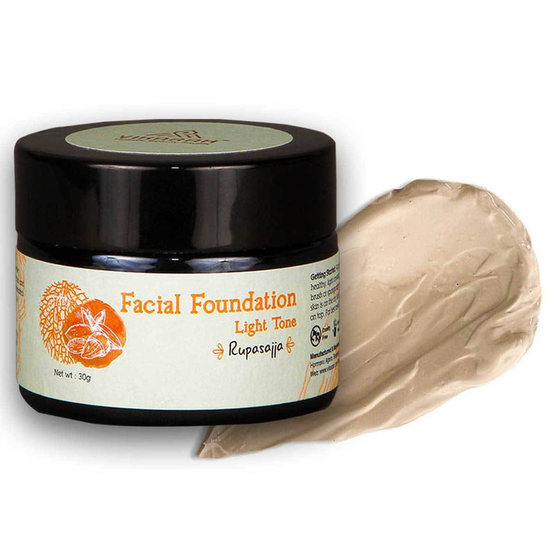 Buy Ayurvedic Facial Foundation Light Tone | Shop Verified Sustainable Makeup Foundation on Brown Living™