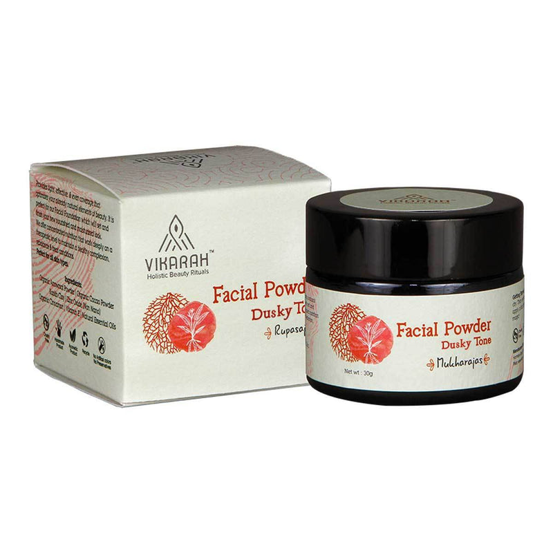 Buy Ayurvedic Facial Powder Dusky Tone | Shop Verified Sustainable Makeup Compact on Brown Living™