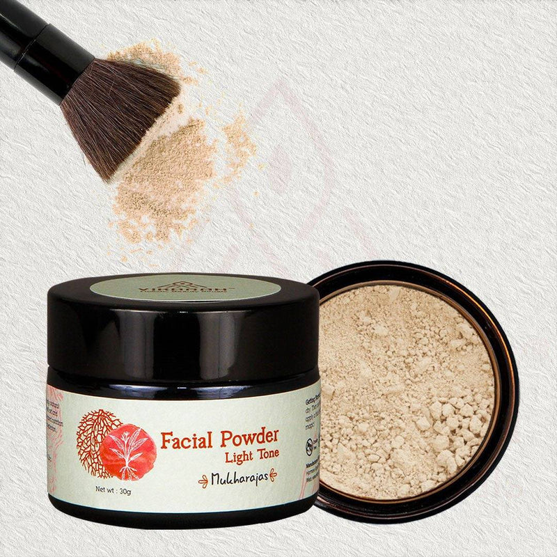 Buy Ayurvedic Facial Powder Light Tone | Shop Verified Sustainable Makeup Compact on Brown Living™