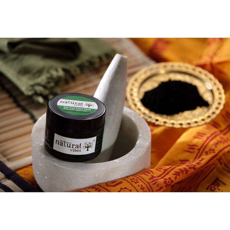 Buy Ayurvedic Tea Tree and Activated Charcoal Face Pack 50g | Shop Verified Sustainable Face Pack on Brown Living™