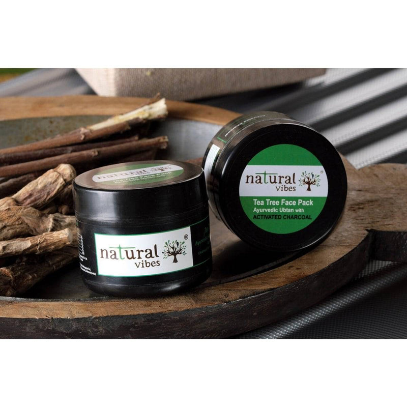 Buy Ayurvedic Tea Tree and Activated Charcoal Face Pack 50g | Shop Verified Sustainable Face Pack on Brown Living™