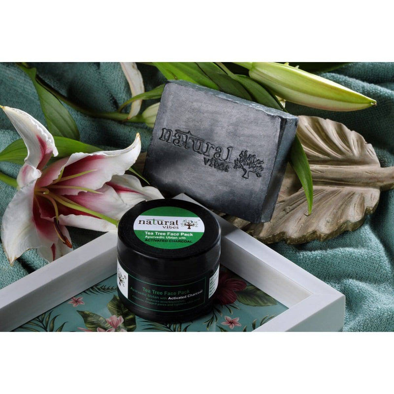 Buy Ayurvedic Tea Tree and Activated Charcoal Face Pack 50g | Shop Verified Sustainable Face Pack on Brown Living™