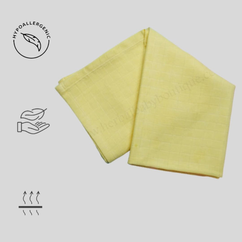 Buy Baby Bath Towel Muslin Cotton | Herbally Dyed | Shop Verified Sustainable Bath Accessories on Brown Living™