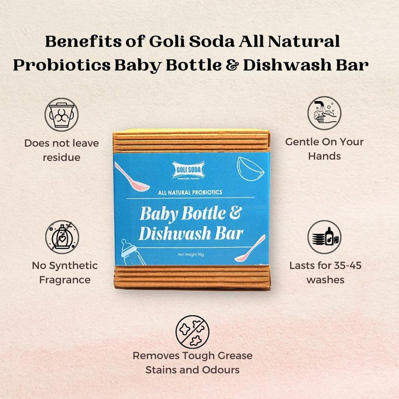 Buy Baby Bottle & Dishwash Bar - 90 g Pack Of 2 | Shop Verified Sustainable Baby Bottle Cleaning & Sterilization on Brown Living™