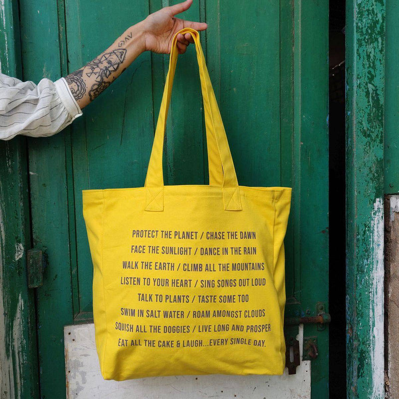 Buy Bag for Life - Daffodil Yellow Canvas Tote | Shop Verified Sustainable Tote Bag on Brown Living™