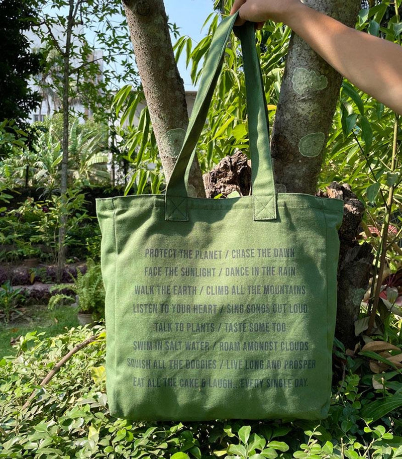 Buy Bag for Life - Kale Green Canvas Tote | Shop Verified Sustainable Tote Bag on Brown Living™