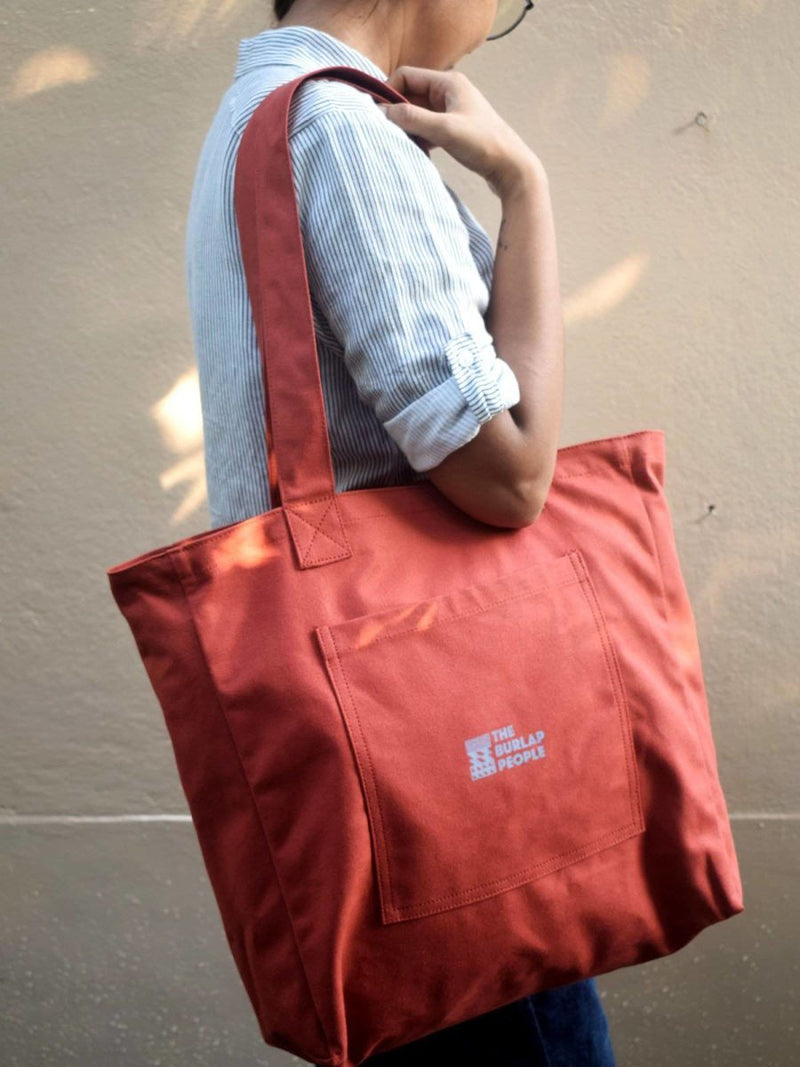 Buy Bag for Life - Rust Red Canvas Tote | Shop Verified Sustainable Tote Bag on Brown Living™