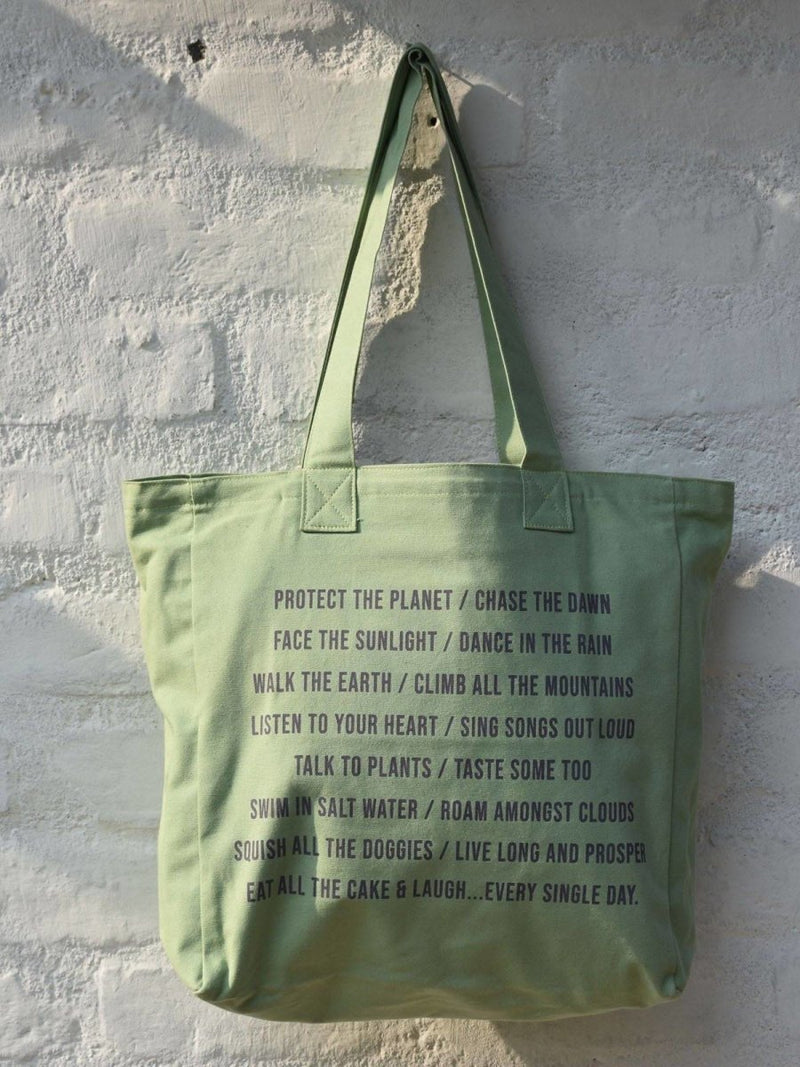 Buy Bag for Life - Sea Foam Green Canvas Tote | Shop Verified Sustainable Tote Bag on Brown Living™