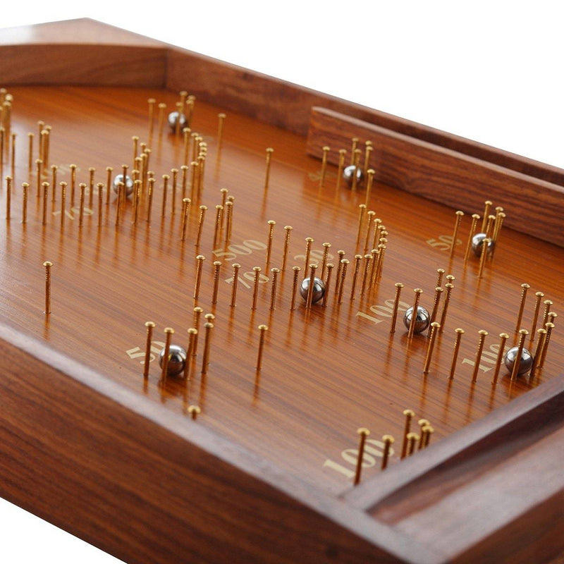 Buy Wooden Handcrafted Traditional Bagatelle Pinball Game (14" X 8" X 3") | Shop Verified Sustainable Learning & Educational Toys on Brown Living™