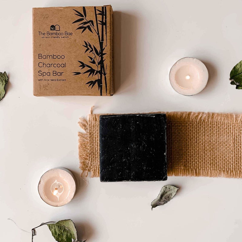 Buy Bamboo Charcoal Soap | Handmade Spa Bar | With Aloe Vera Extract | Shop Verified Sustainable Body Soap on Brown Living™