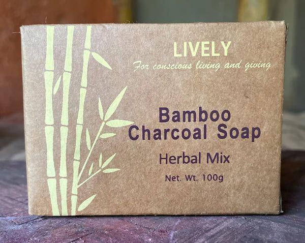 Buy Bamboo Charcoal Soap - Herbal Mix | Shop Verified Sustainable Body Soap on Brown Living™