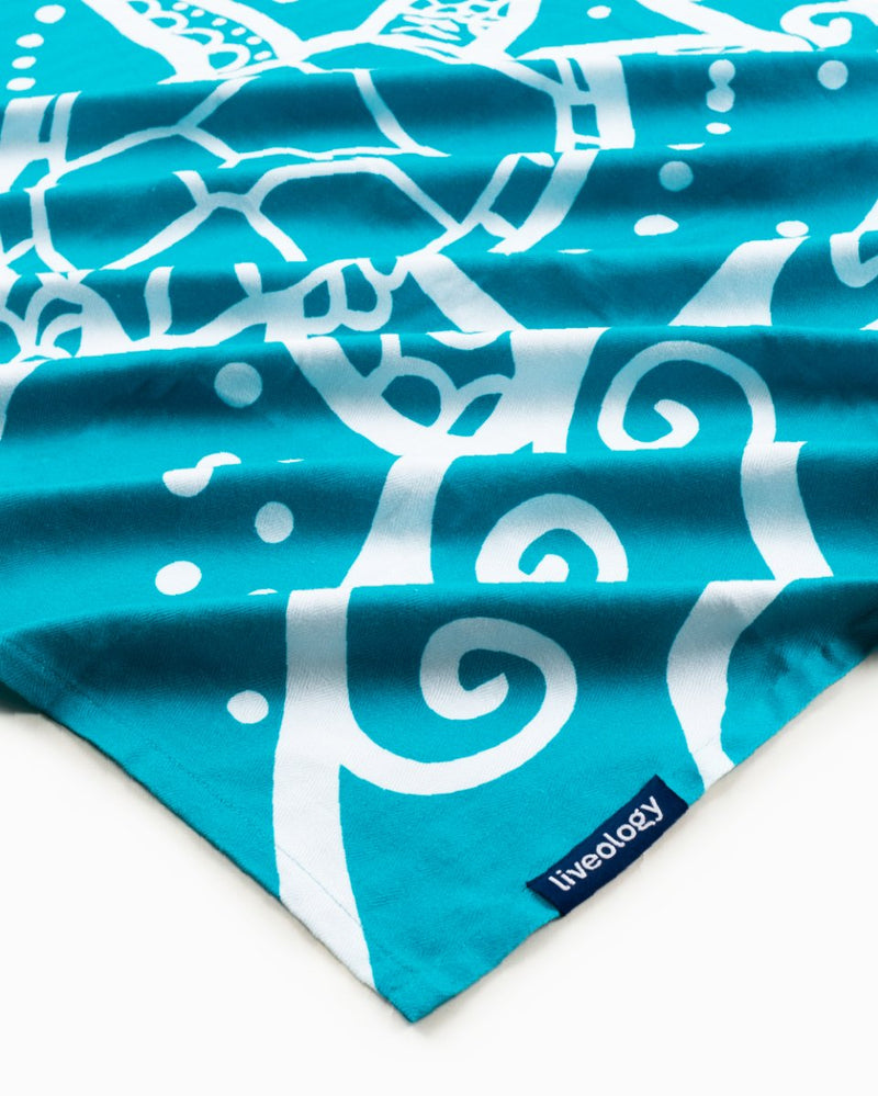 Buy Bamboo & Cotton Blend Printed Bath & Beach Towel | Wild Ocean | Shop Verified Sustainable Bath Linens on Brown Living™