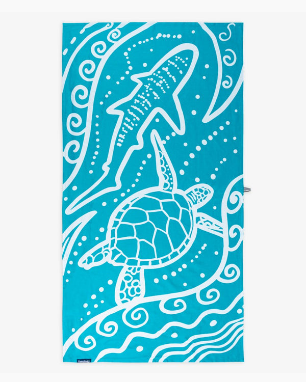 Buy Bamboo & Cotton Blend Printed Bath & Beach Towel | Wild Ocean | Shop Verified Sustainable Bath Linens on Brown Living™