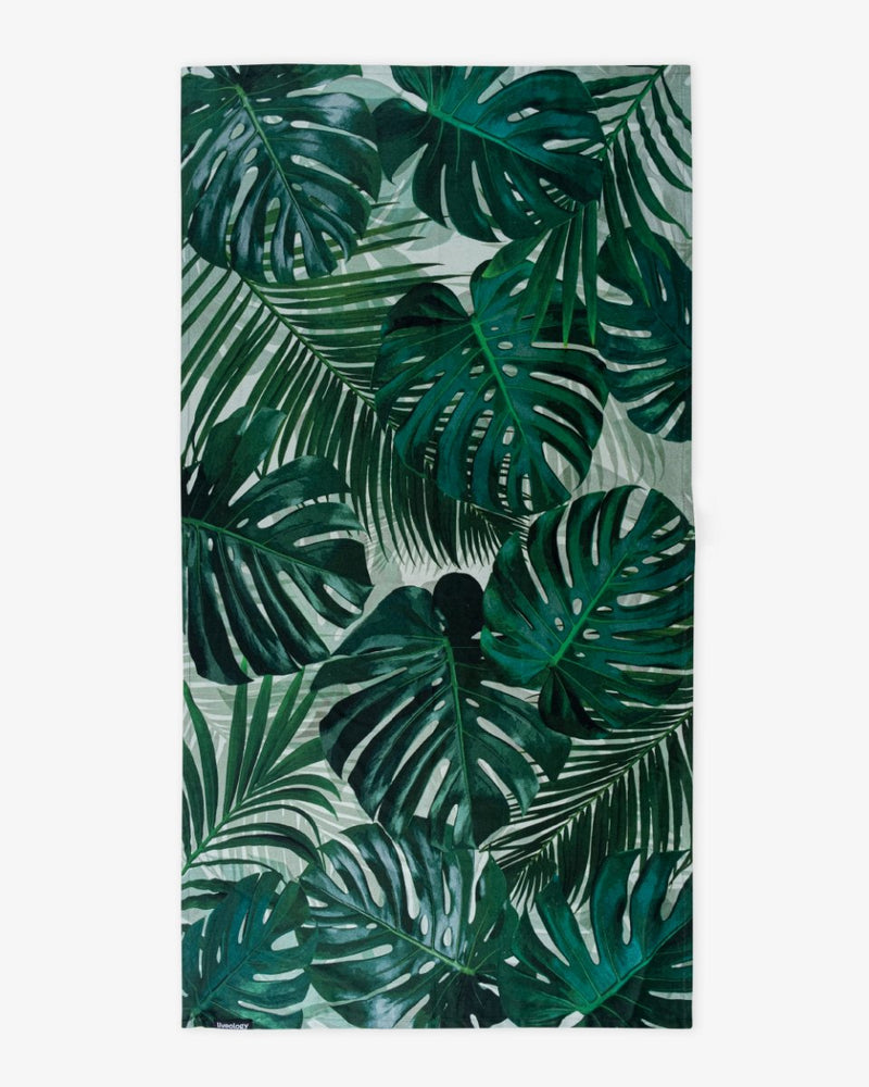 Buy Bamboo & Cotton Blend Printed Beach Towel | Tropical Lust | Shop Verified Sustainable Products on Brown Living