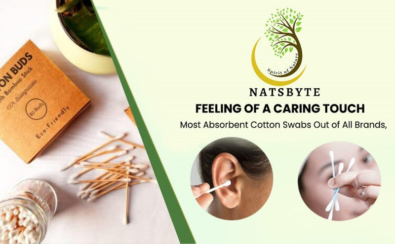 Bamboo Cotton Ear Buds with Bamboo Stick | Verified Sustainable Personal care on Brown Living™