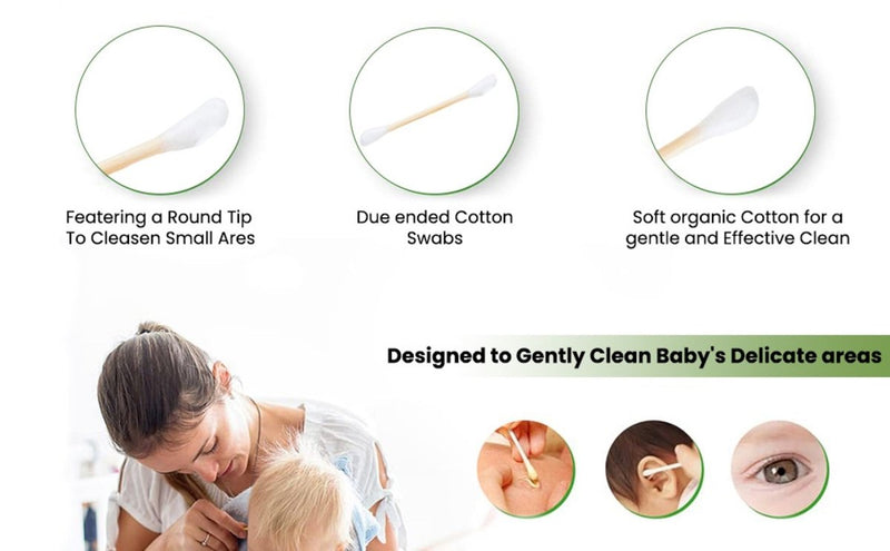 Bamboo Cotton Ear Buds with Bamboo Stick | Verified Sustainable Personal care on Brown Living™