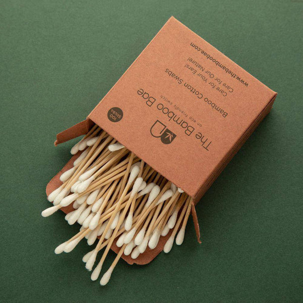 Buy Bamboo Cotton Swabs | 200 Swabs - 100 Sticks | Soft and Gentle Earbuds | Shop Verified Sustainable Ear Buds on Brown Living™