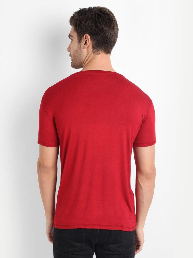 Buy Bamboo Fabric Maroon T-shirt For Men | Shop Verified Sustainable Mens Tshirt on Brown Living™