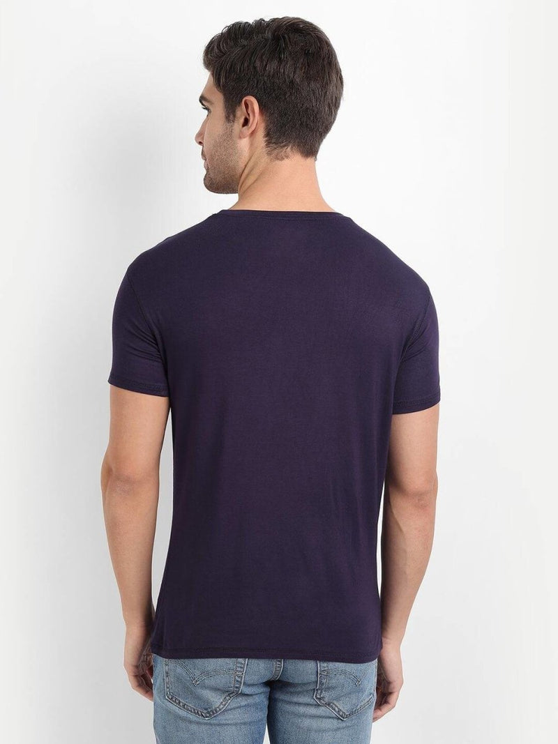 Buy Bamboo Fabric Navy T-shirt For Men | Shop Verified Sustainable Mens Tshirt on Brown Living™