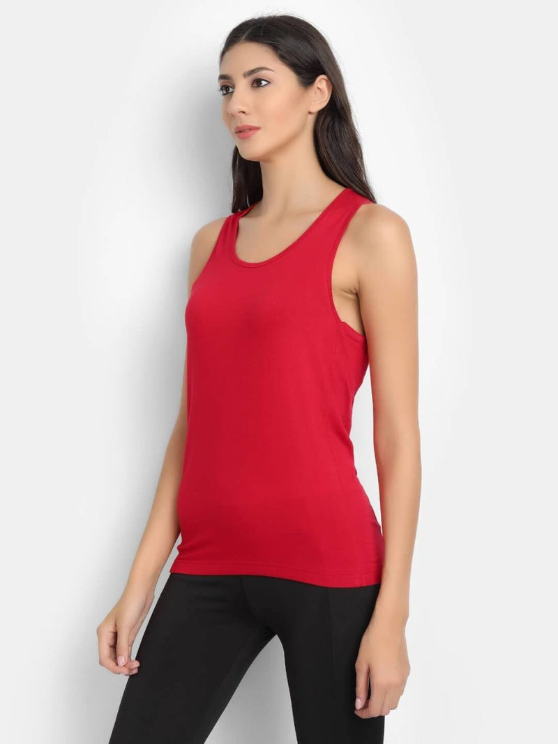 Buy Bamboo Fabric Red Runner Vest | Shop Verified Sustainable Womens Top on Brown Living™