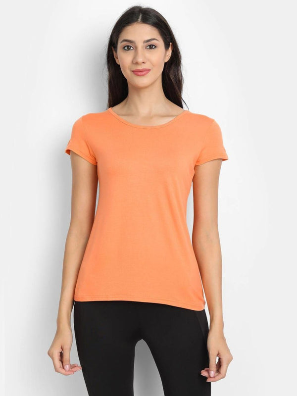 Buy Bamboo Fabric T-Shirt For Women | Shop Verified Sustainable Womens T-Shirt on Brown Living™