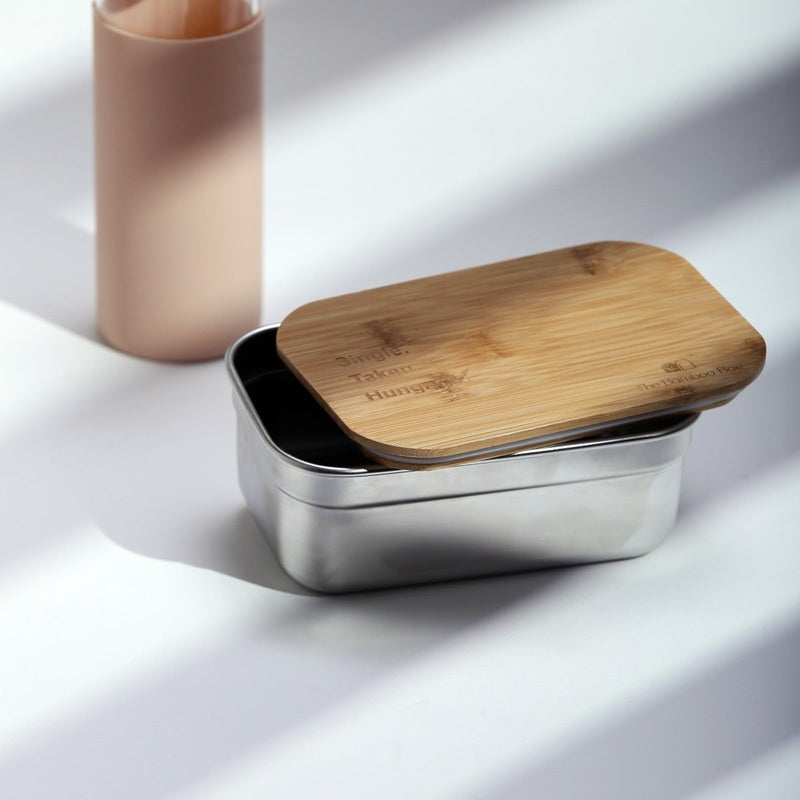 Buy Bamboo Lid Stainless Steel Lunch Box | Bento Box | Tiffin | Shop Verified Sustainable Containers on Brown Living™