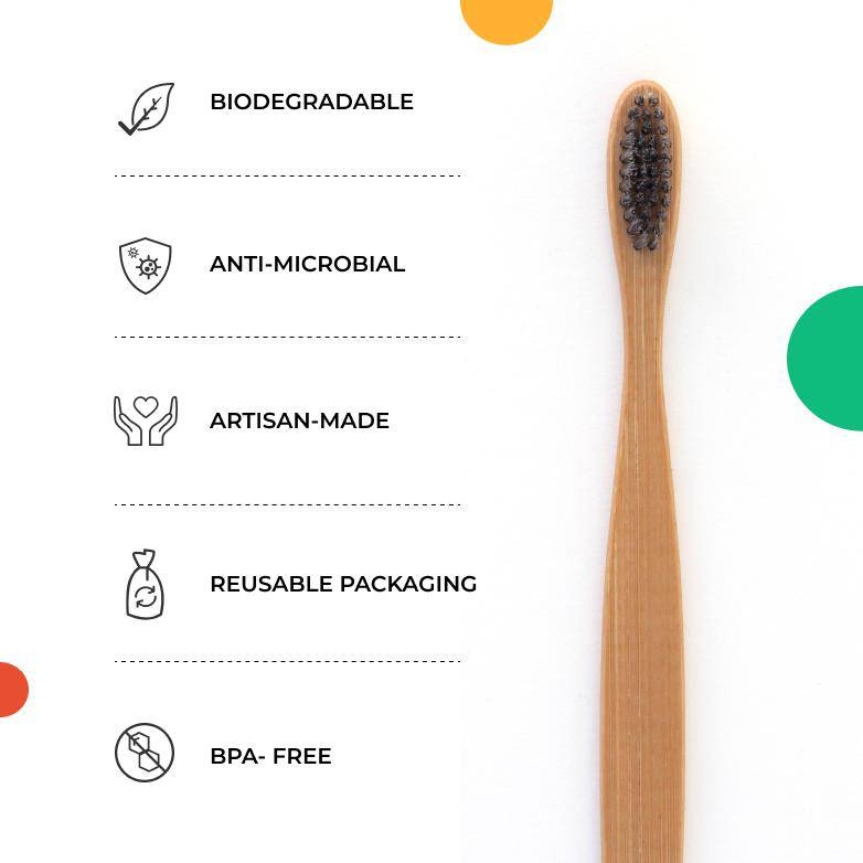 Buy Bamboo Tongue Cleaners & Toothbrushes | 2 Tongue Cleaners | 2 Bamboo Toothbrush | Shop Verified Sustainable Tooth Brush on Brown Living™