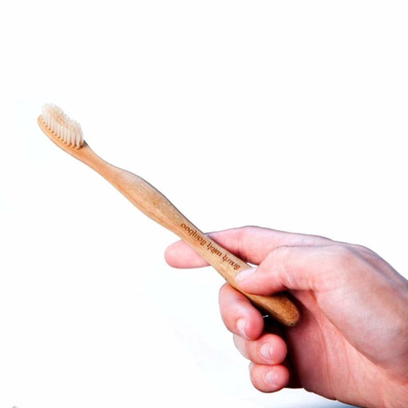 Buy Bamboo Toothbrush - BPA-Free, Vegan, Verified Non-Toxic | Shop Verified Sustainable Tooth Brush on Brown Living™