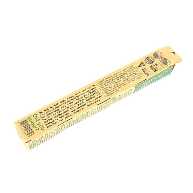 Buy Bamboo Toothbrush - BPA-Free, Vegan, Verified Non-Toxic | Shop Verified Sustainable Tooth Brush on Brown Living™