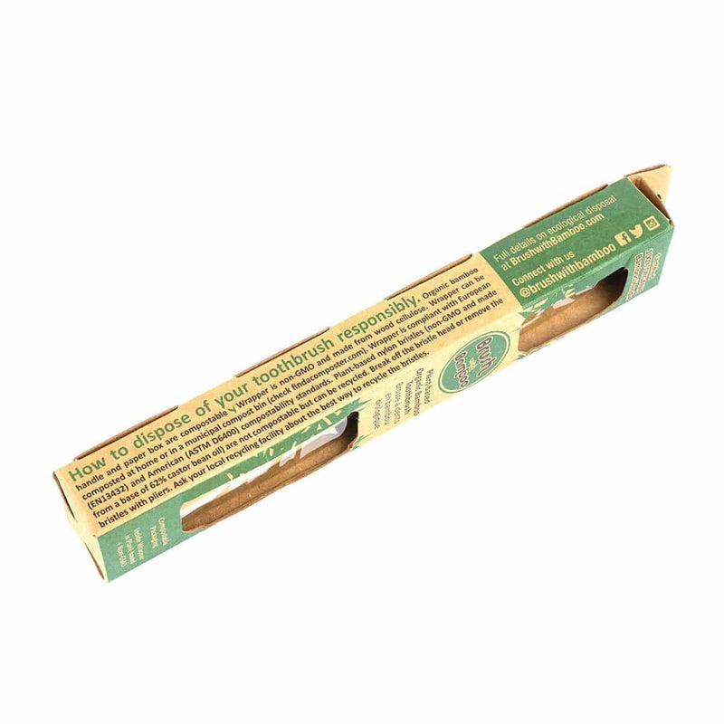 Buy Bamboo Toothbrush - BPA-Free, Vegan, Verified Non-Toxic | Shop Verified Sustainable Tooth Brush on Brown Living™